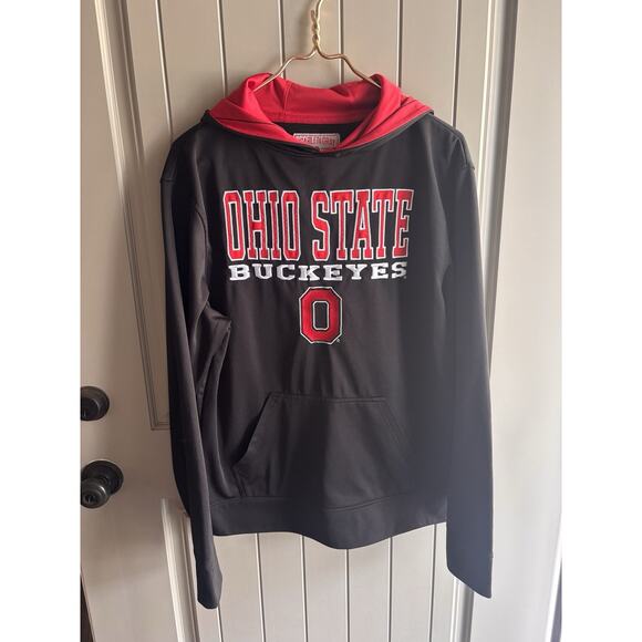 Ohio State Hoodie Mens Medium Gray Varsity Authentic Apparel Buckeyes Sweatshirt - Picture 1 of 3